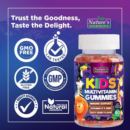 Nature's Nutrition Children's Multivitamin Gummies – Berry Flavour – 60 Gummies