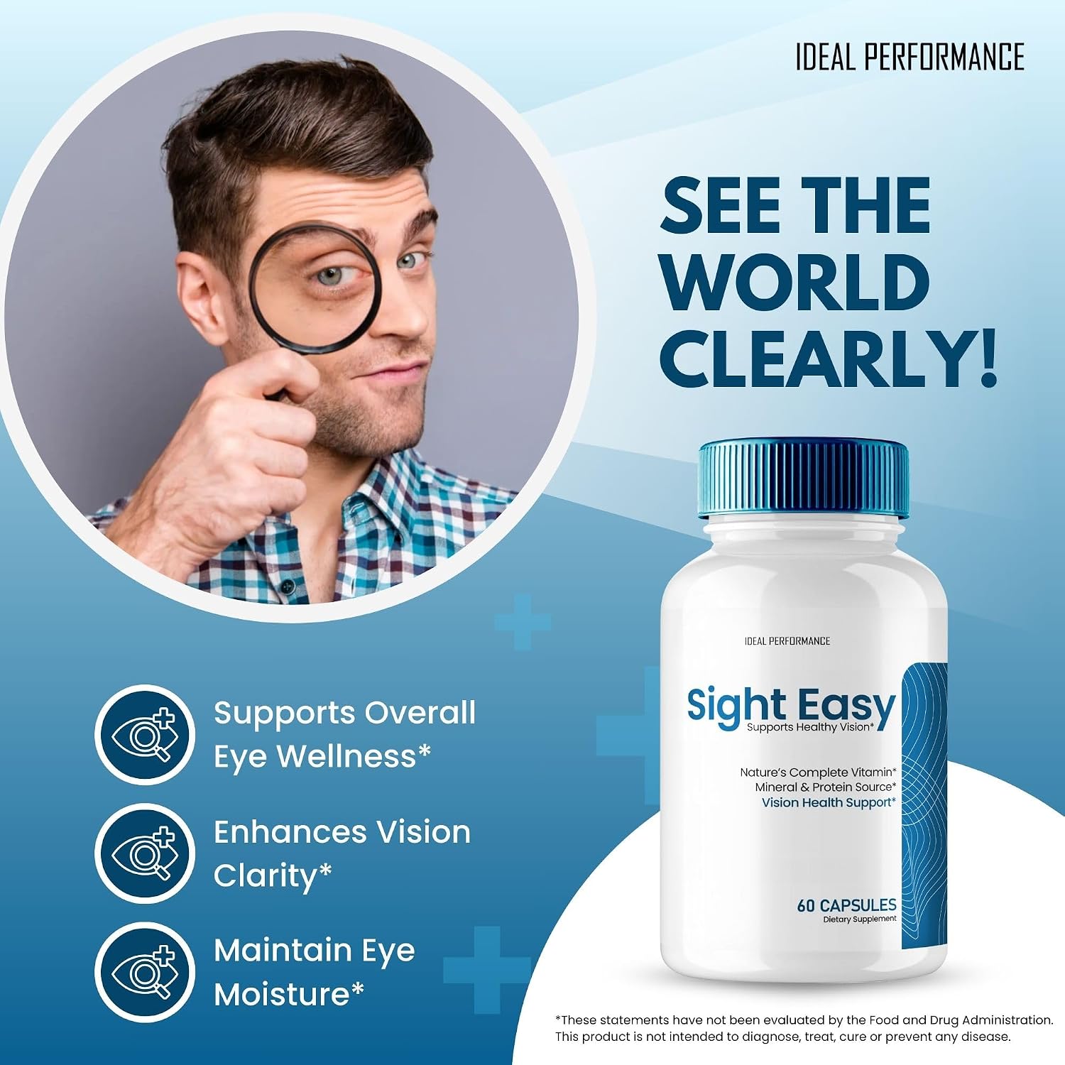 Sight Easy Eye Vitamins & Mineral Supplements Capsules – Maximum Strength, All-Natural Formula (Pack of 5) - görsel 4