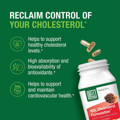 Bell HDL Cholesterol Formulation™ - Cholesterol Health Supplement for Men and Women, 30 Capsules