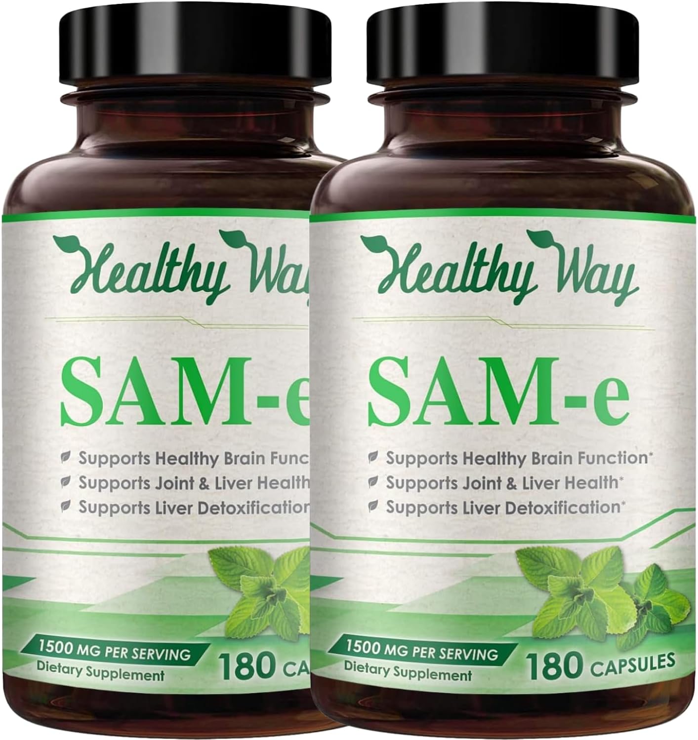 1500mg SAM-e Supplement – High Strength S-Adenosyl-L-Methionine for Joint, Brain, Liver & Mood Support – Non-GMO, 120 Capsules - görsel 1
