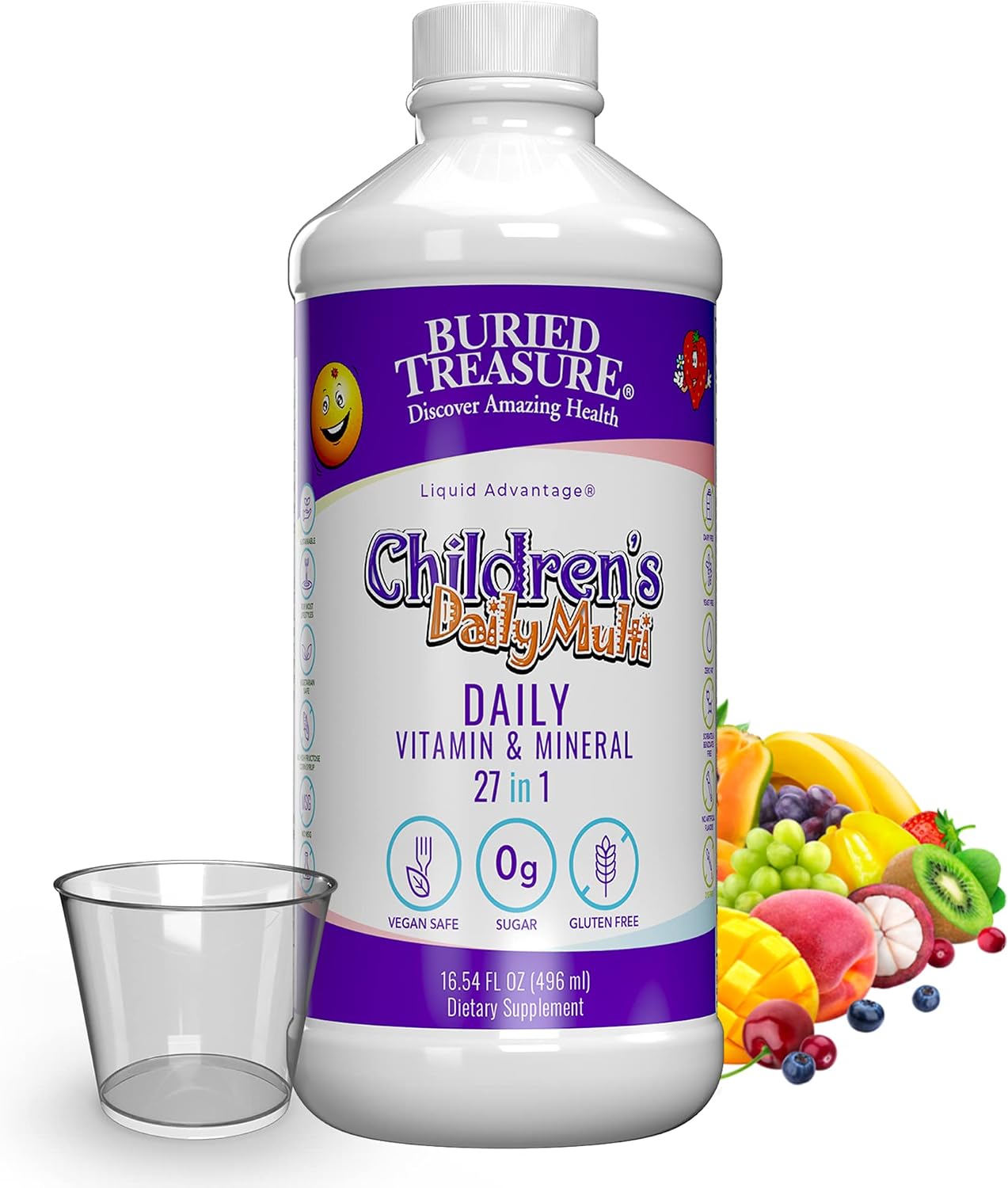 Buried Treasure Children's Daily Multi Liquid Multivitamin & Minerals - görsel 1