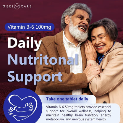 GeriCare Vitamin B6 100mg, 100 Tablets