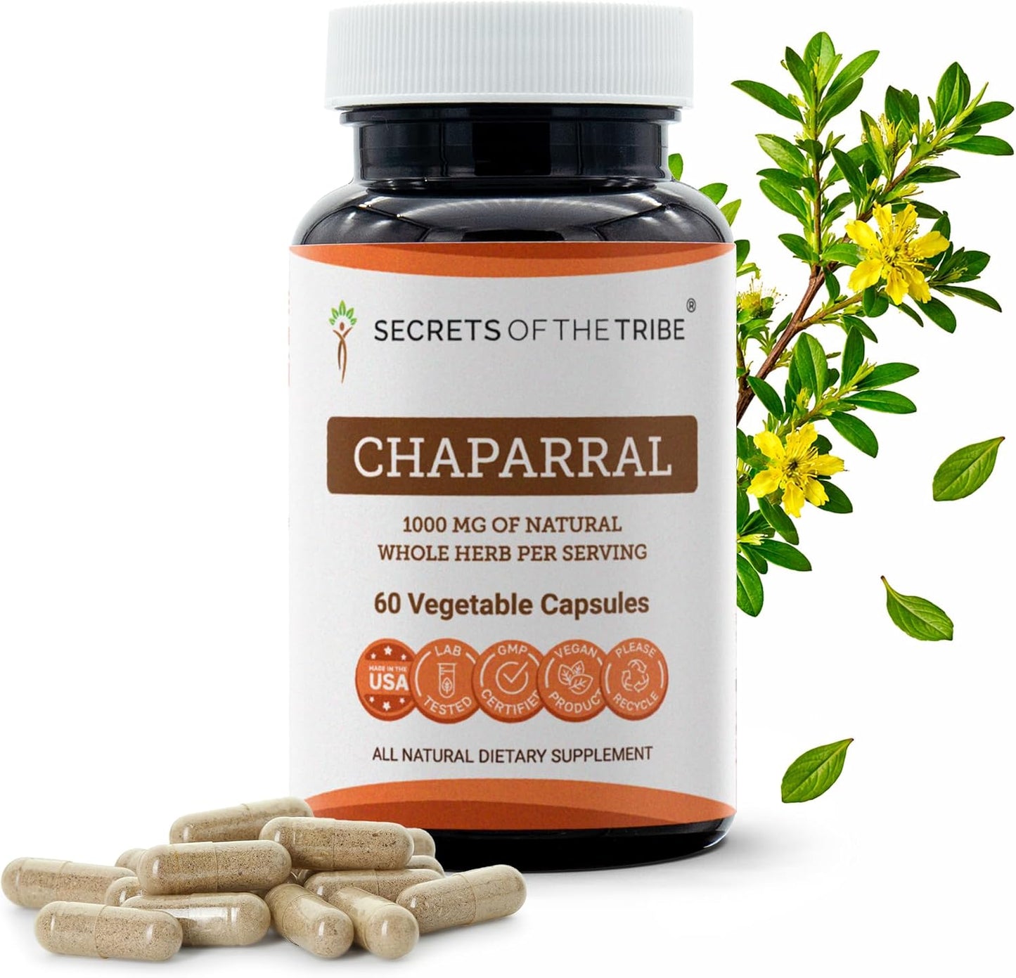 Secrets of the Tribe Chaparral 120 Capsules, 1000 mg - görsel 6