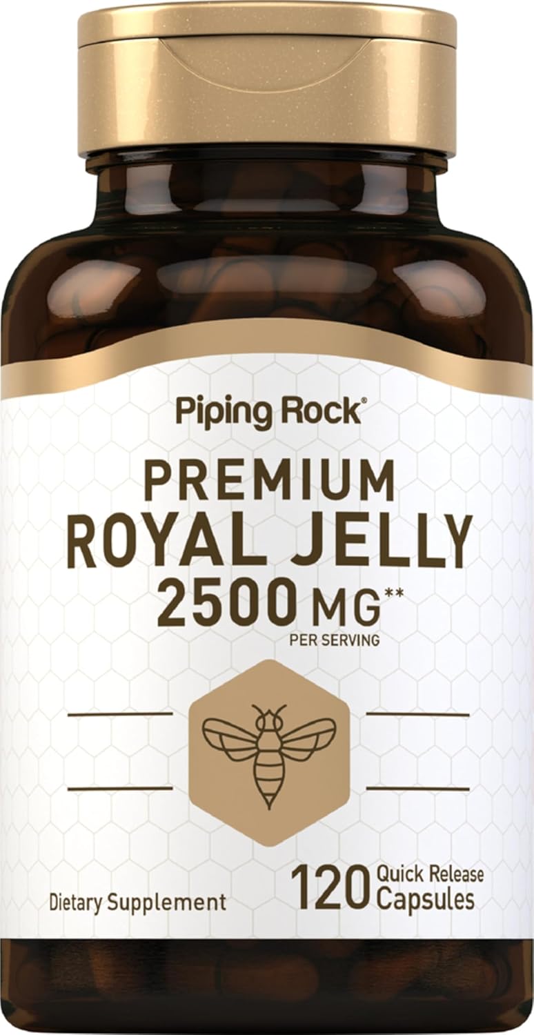 Piping Rock Royal Jelly Capsules | 120 Capsules | Non-GMO, Gluten-free Supplement - görsel 1
