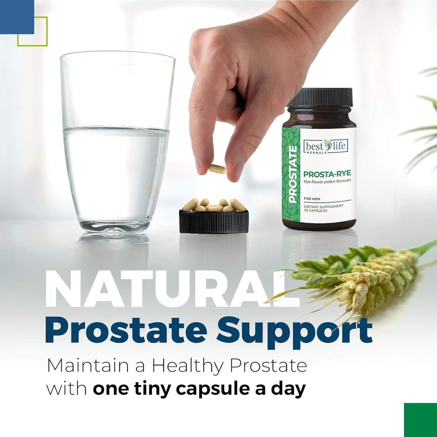 Prosta-Rye - Natural Prostate Supplement for Men - 4 Bottles (120 Capsules) - görsel 2