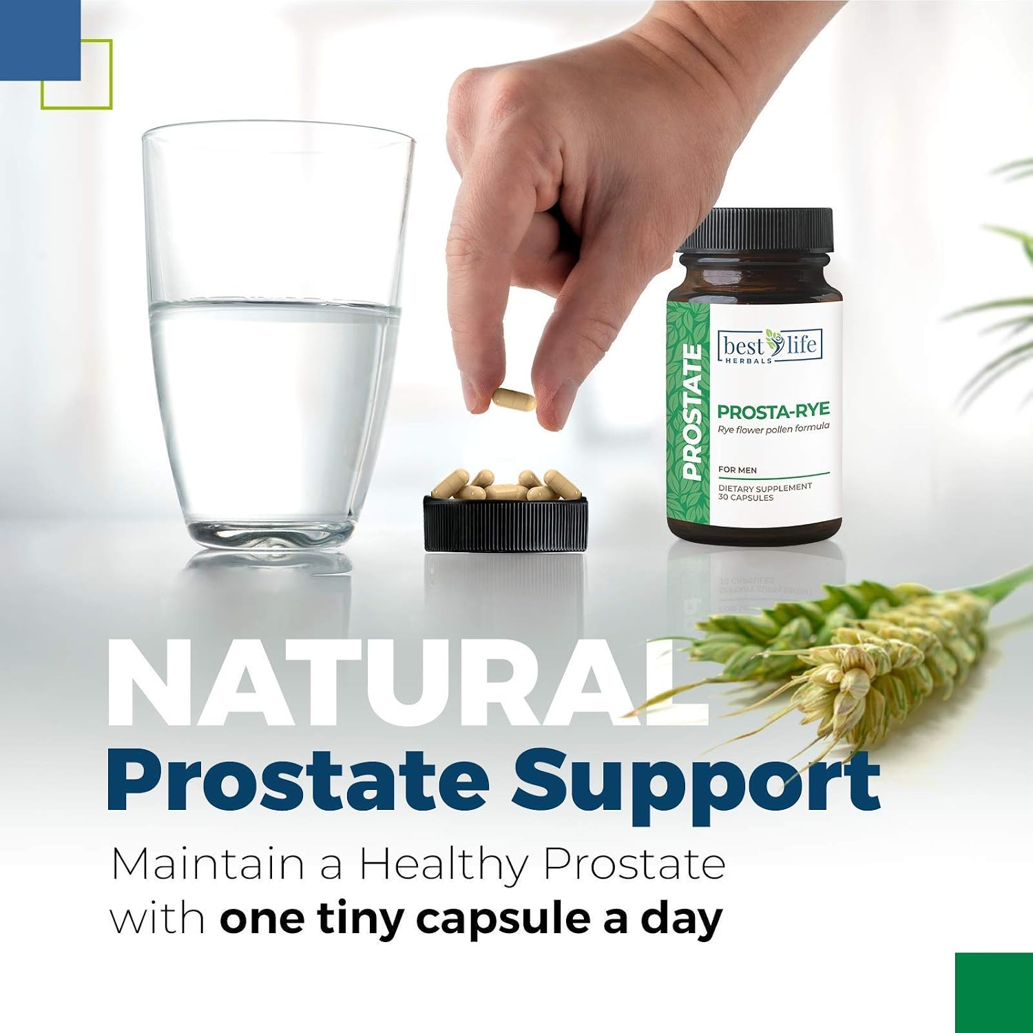 Prosta-Rye - Natural Prostate Supplement for Men - 4 Bottles (120 Capsules) - görsel 2