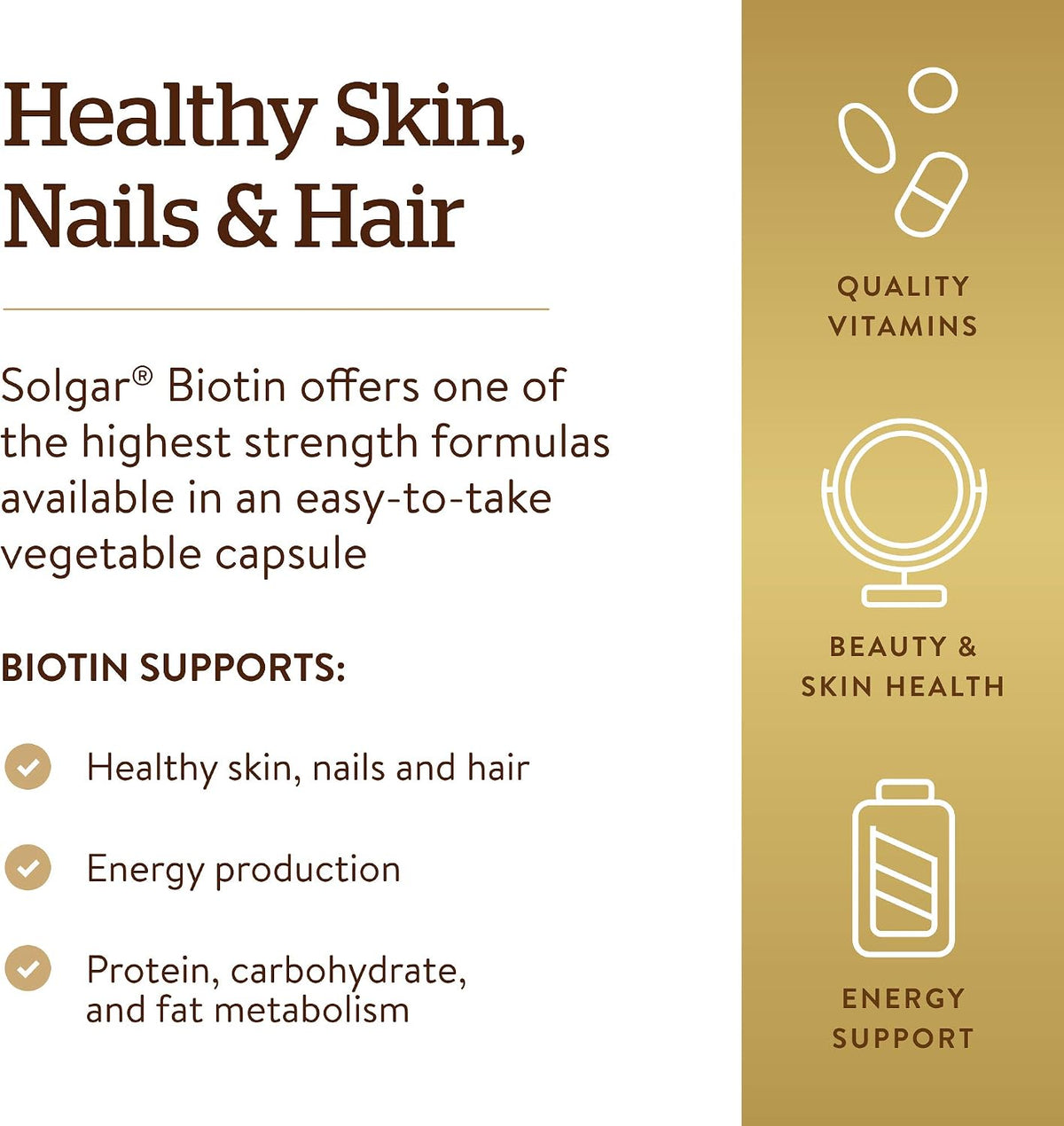 Solgar Biotin 10000mcg Vegetable Capsules – High Potency - görsel 4