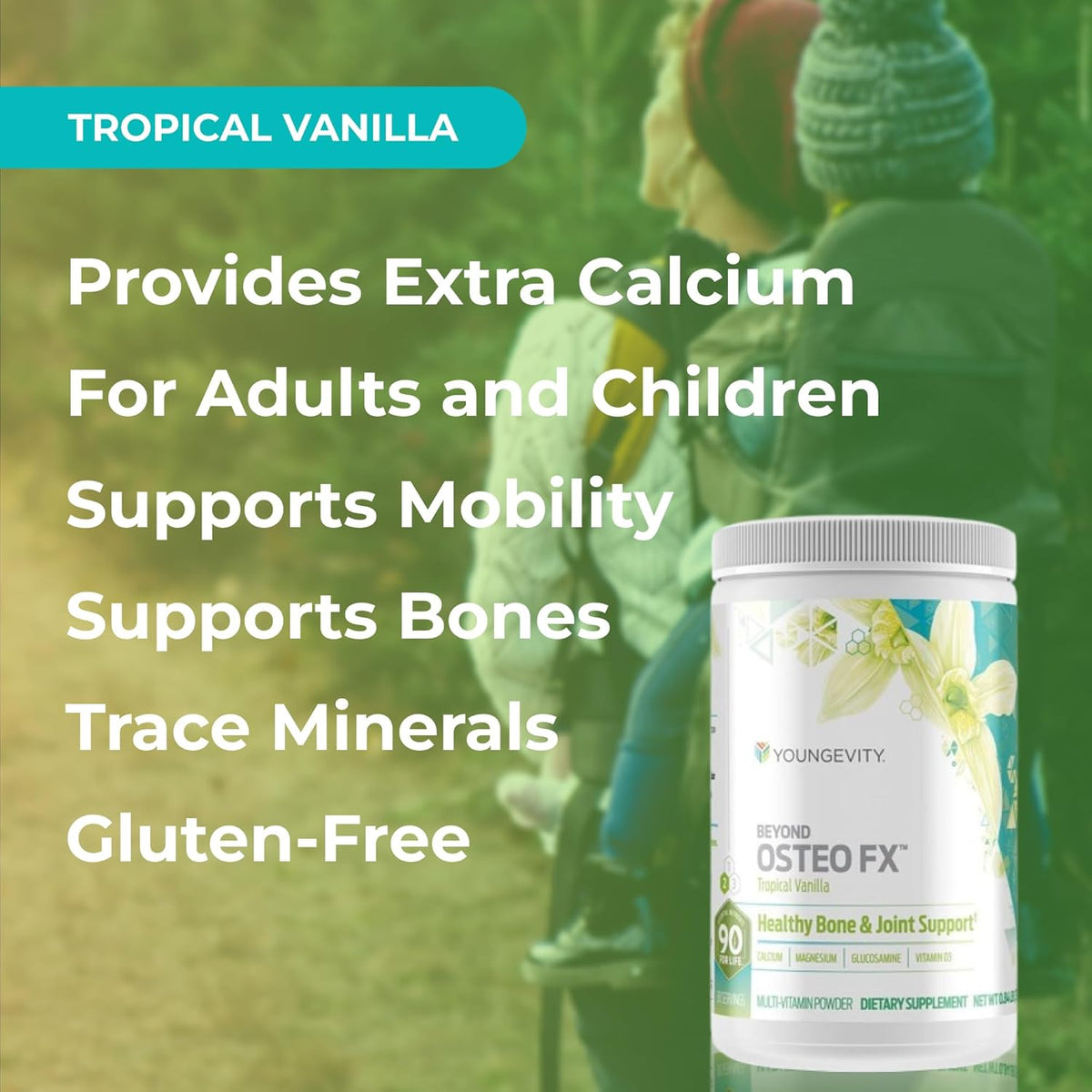 Youngevity Beyond Osteo FX - Tropical Vanilla - Bone Support Multivitamin Powder (30 Servings) - görsel 4