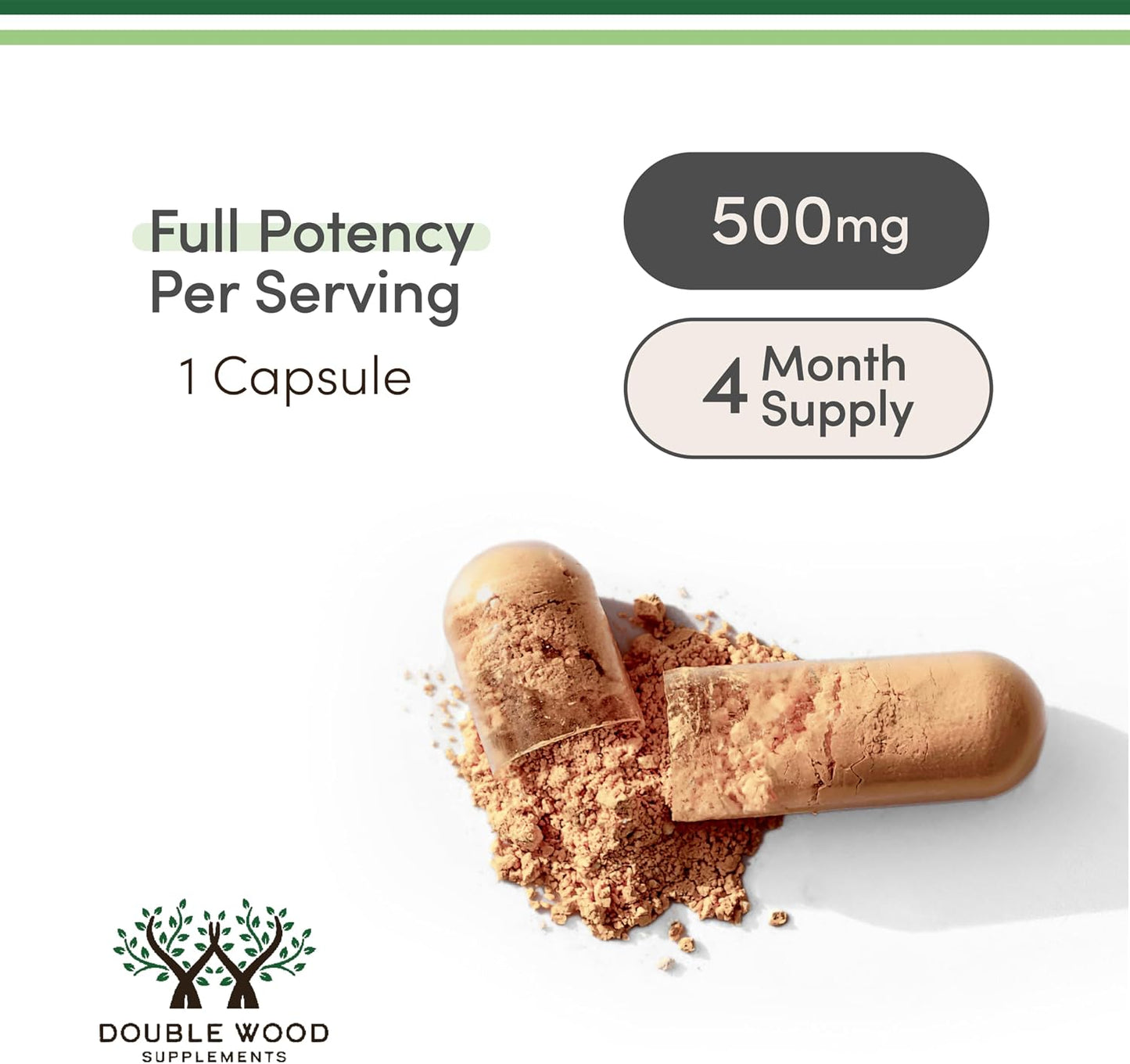 Rhodiola Rosea Food Supplement 500mg, 120 Vegan Capsules (3% Salidrosides, 1% Rosavins Extract) by Double Wood - görsel 3