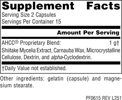 Planetary Herbals AHCC, For Immune System Support 500 mg – 30 Capsules