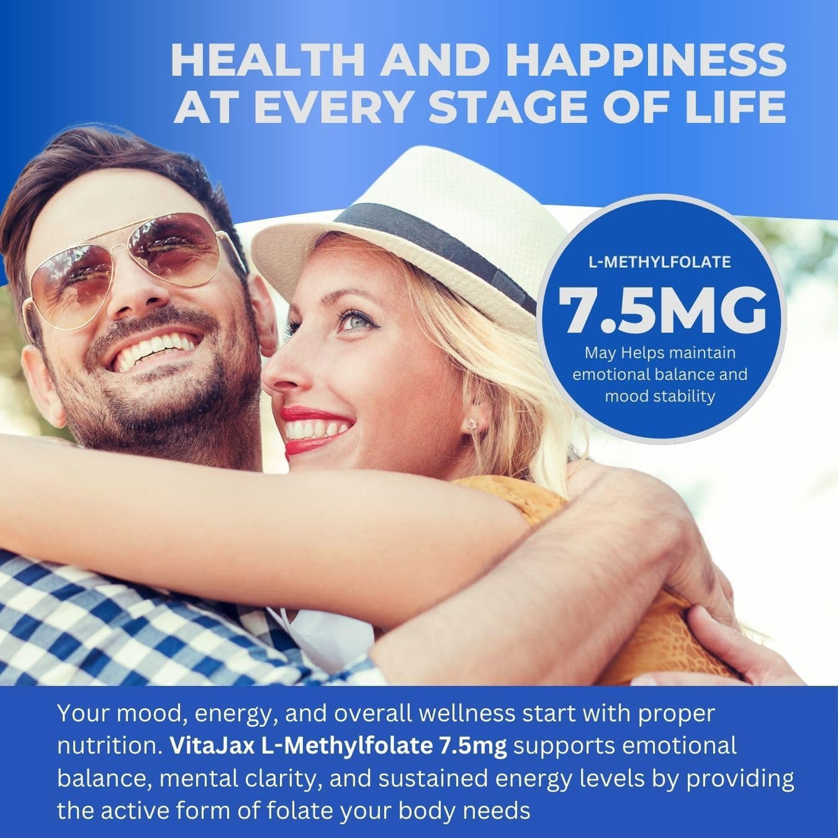 L Methylfolate 7.5 mg | 120 Caps | Max Potency Active Folate | VITAJAX - görsel 4