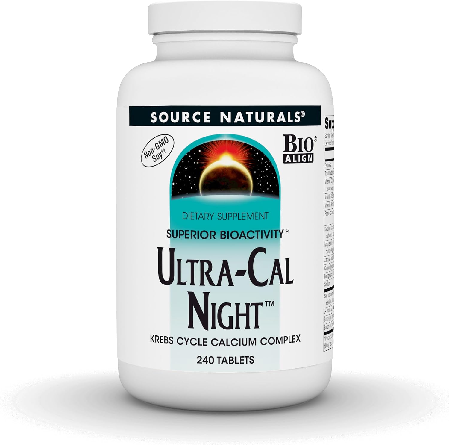 Source Naturals Ultra-Cal Night, Krebs Cycle Calcium Complex - 240 Tablets - görsel 1