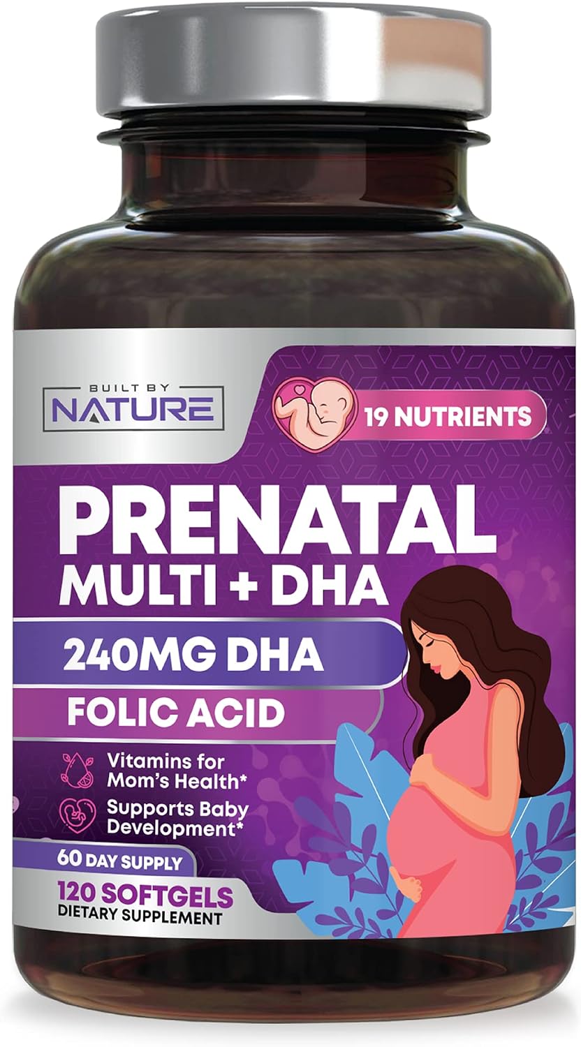 Built by Nature Prenatal Vitamins for Women, 60 Softgels - görsel 10