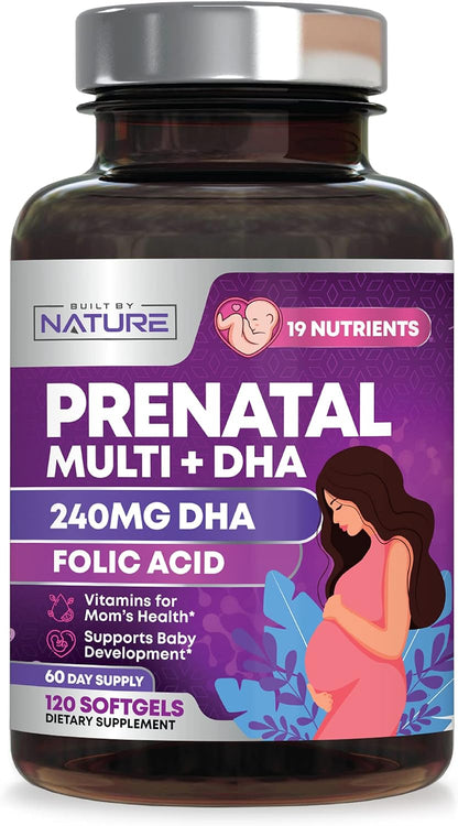 Built by Nature Prenatal Vitamins for Women, 60 Softgels