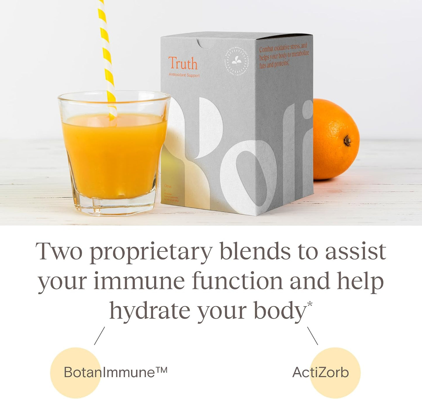 Yoli Truth Antioxidant and Immune Support, Citrus Flavour, 30 Sachets Box | Antioxidant and immune blend with vitamin C, botanicals, superfruits and minerals to support daily wellness and vitality. - görsel 6