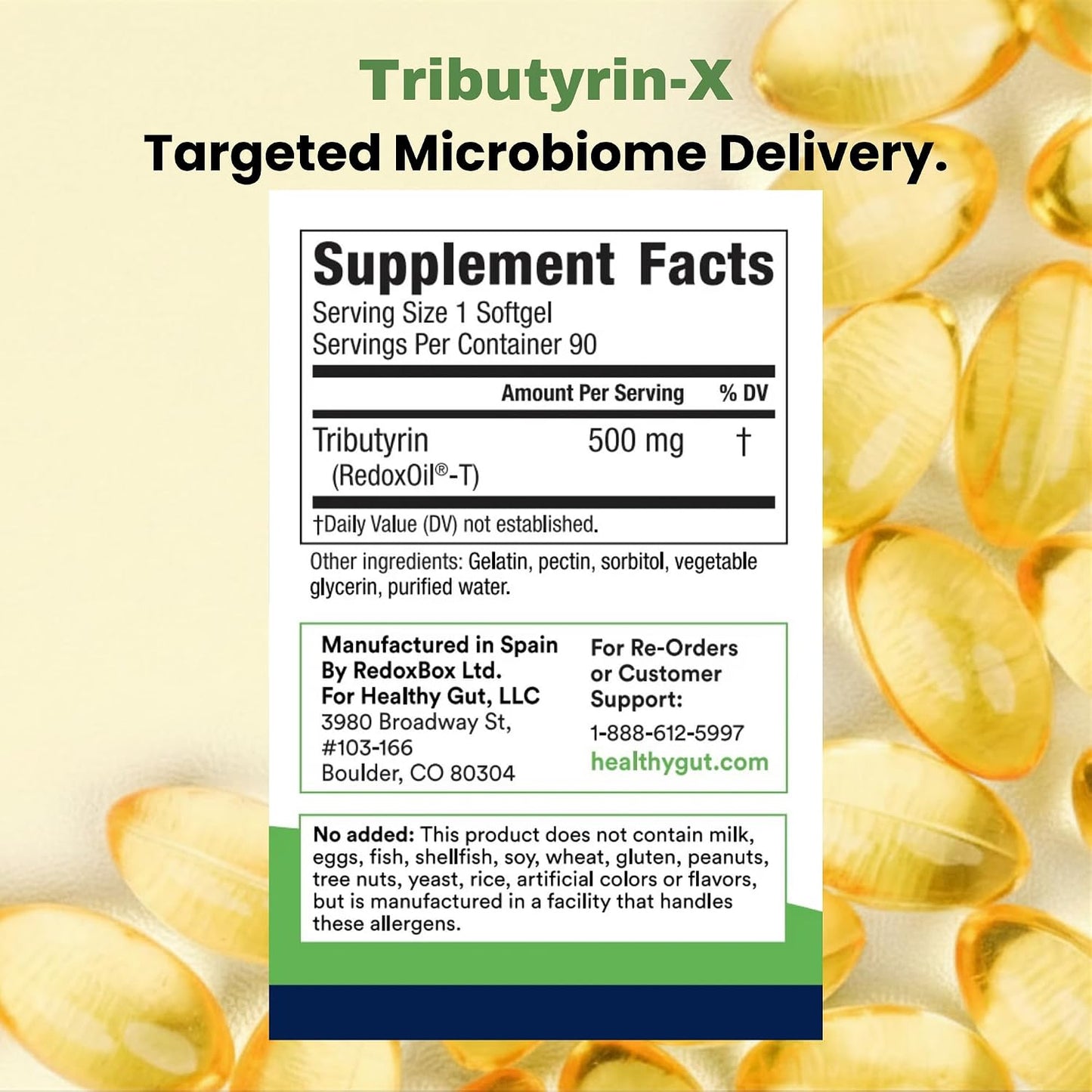 Healthy Gut Tributyrin-X – Butyrate Supplement for Gut Health, 90 Softgels - görsel 3