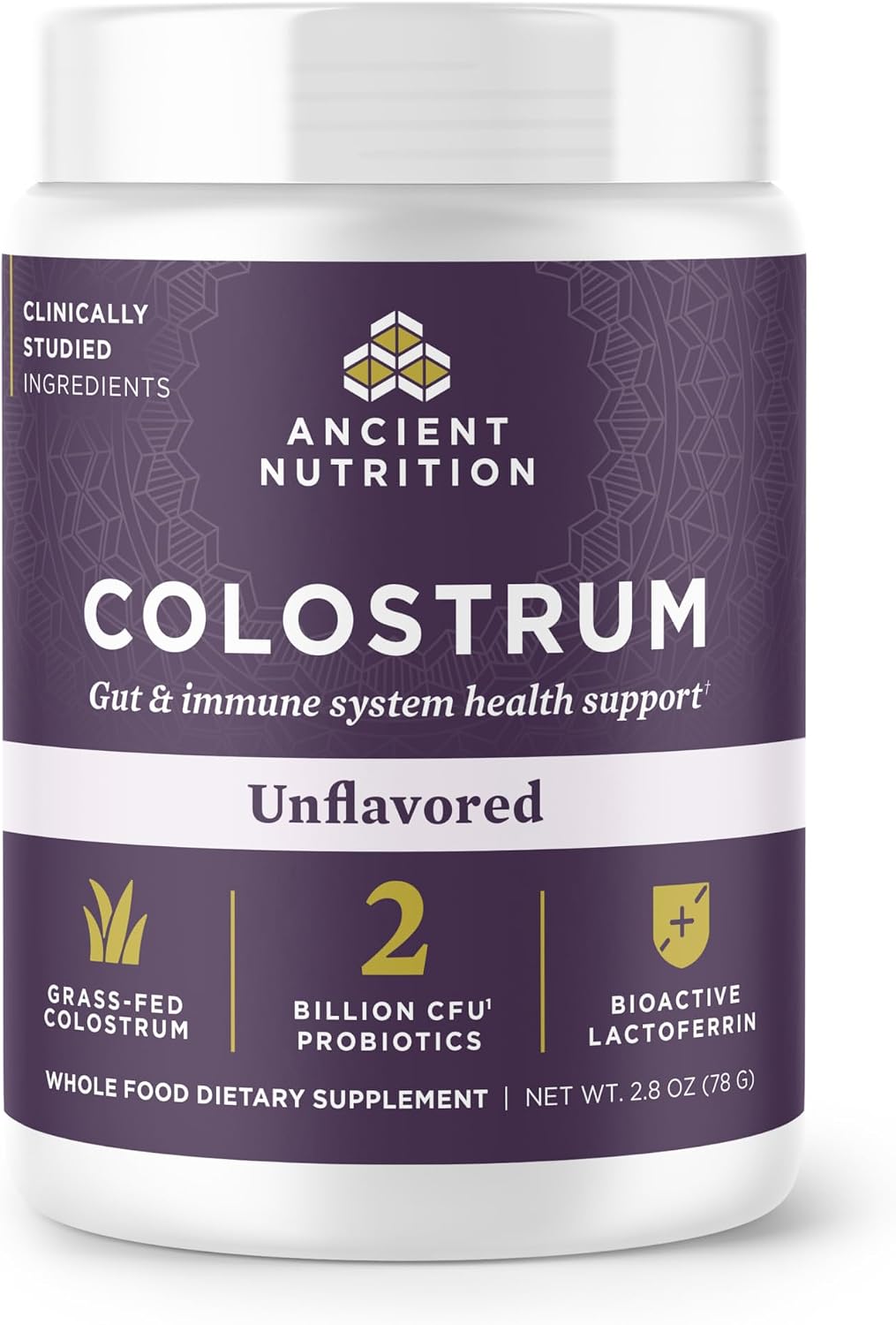 Ancient Nutrition Colostrum Superfood Powder - Grass-Fed Bovine Colostrum for Gut & Immune Support, Unflavoured, 60 Servings - görsel 1