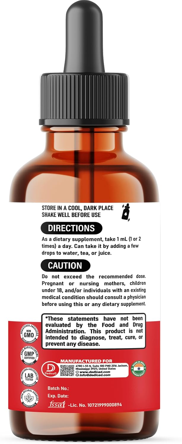 DEDICAD 11in1 Black Walnut Wormwood Cloves Liquid Drops - Strawberry Flavour, 60 ml (60 Days) - görsel 9