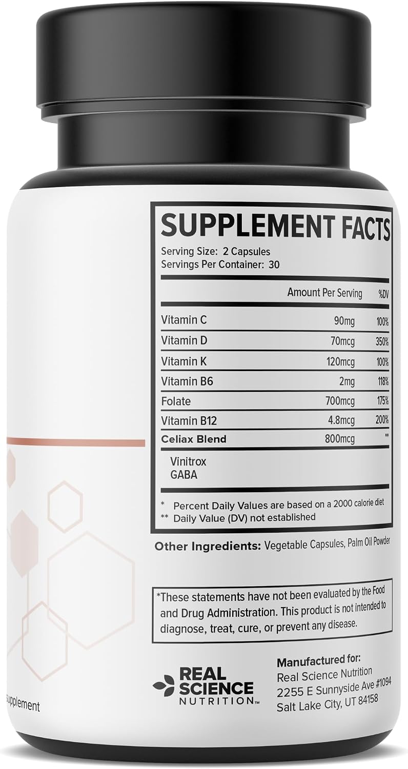 Real Science Celi-Act – Natural Gut Health Supplement for Digestive Support, 60 Capsules - görsel 2