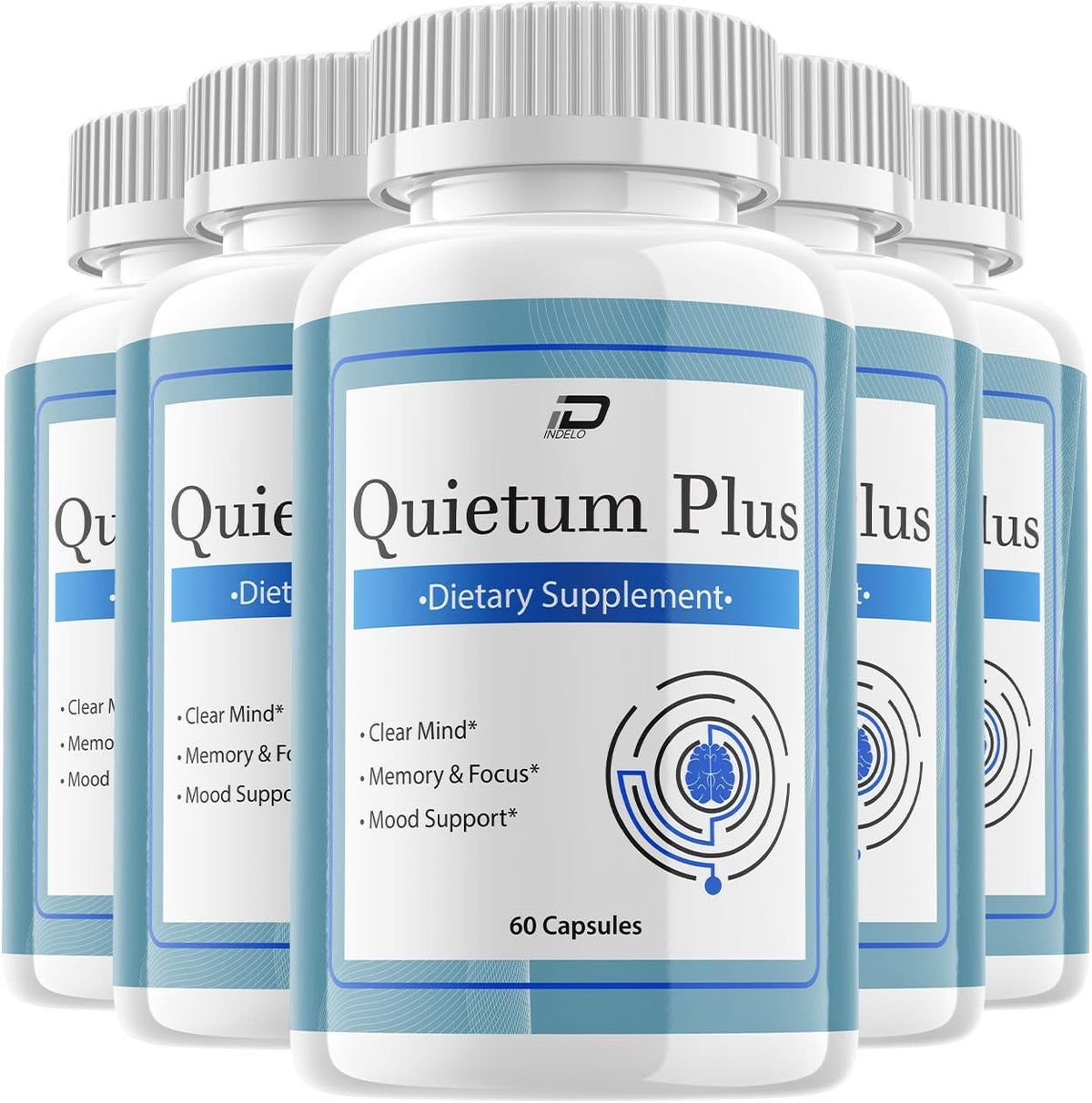 Quietum Plus Brain Food Supplement Capsules – All-Natural Memory and Focus (5 Pack) - görsel 1