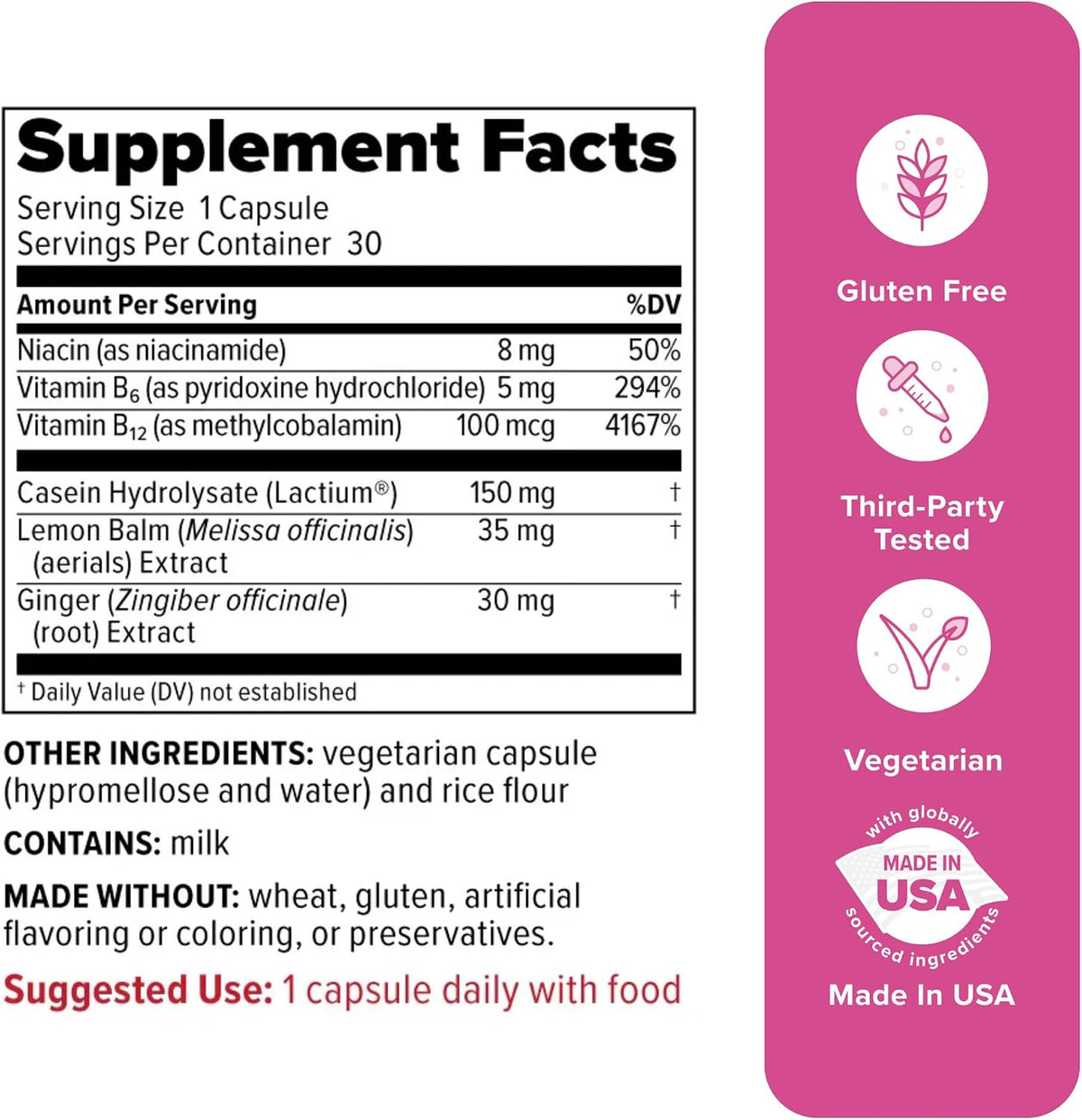 Redd Remedies Peaceful Mama | Designed for Women in All Stages of Life | with Lactium, Lemon Balm, and Ginger Root | 30 Servings - görsel 2