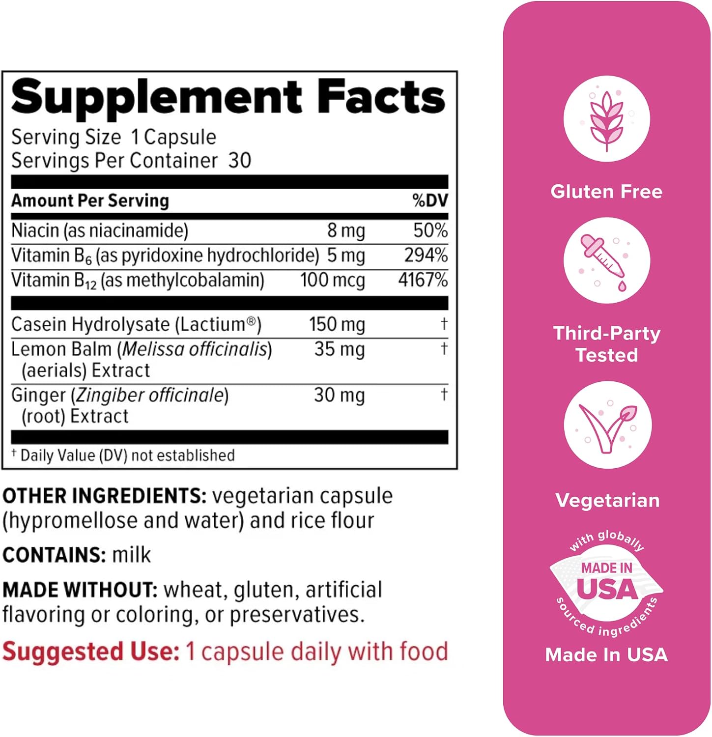 Redd Remedies Peaceful Mama | Designed for Women in All Stages of Life | with Lactium, Lemon Balm, and Ginger Root | 30 Servings - görsel 2