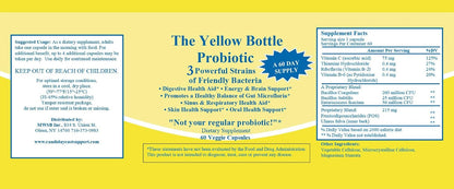Gottohavit The Yellow Bottle Probiotic for Digestive Health – 60 Veggie Capsules
