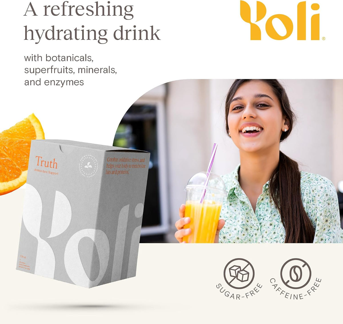 Yoli Truth Antioxidant and Immune Support, Citrus Flavour, 30 Sachets Box | Antioxidant and immune blend with vitamin C, botanicals, superfruits and minerals to support daily wellness and vitality. - görsel 5