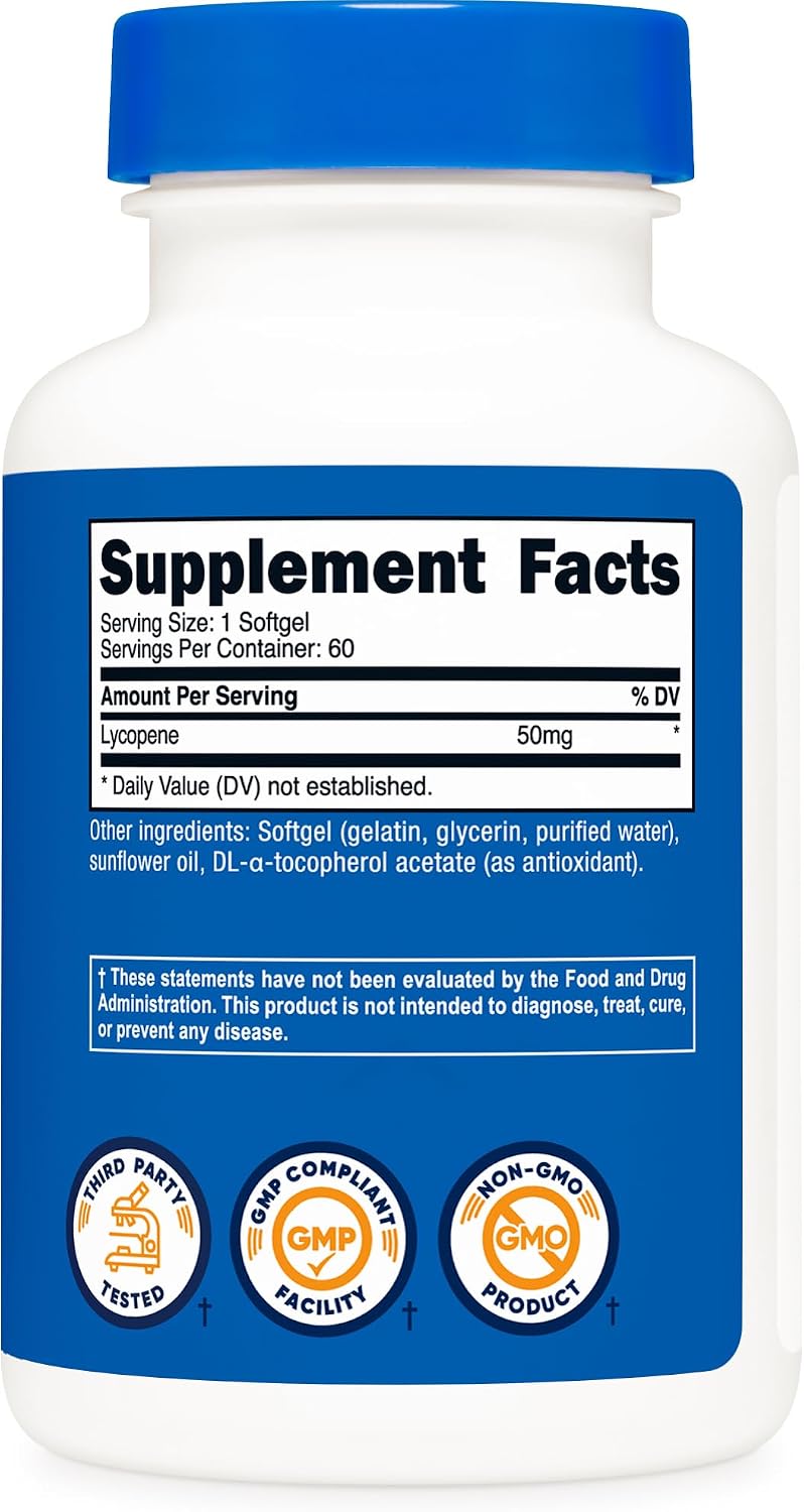 Nutricost Lycopene 50mg Softgels (60 Softgels) - görsel 5