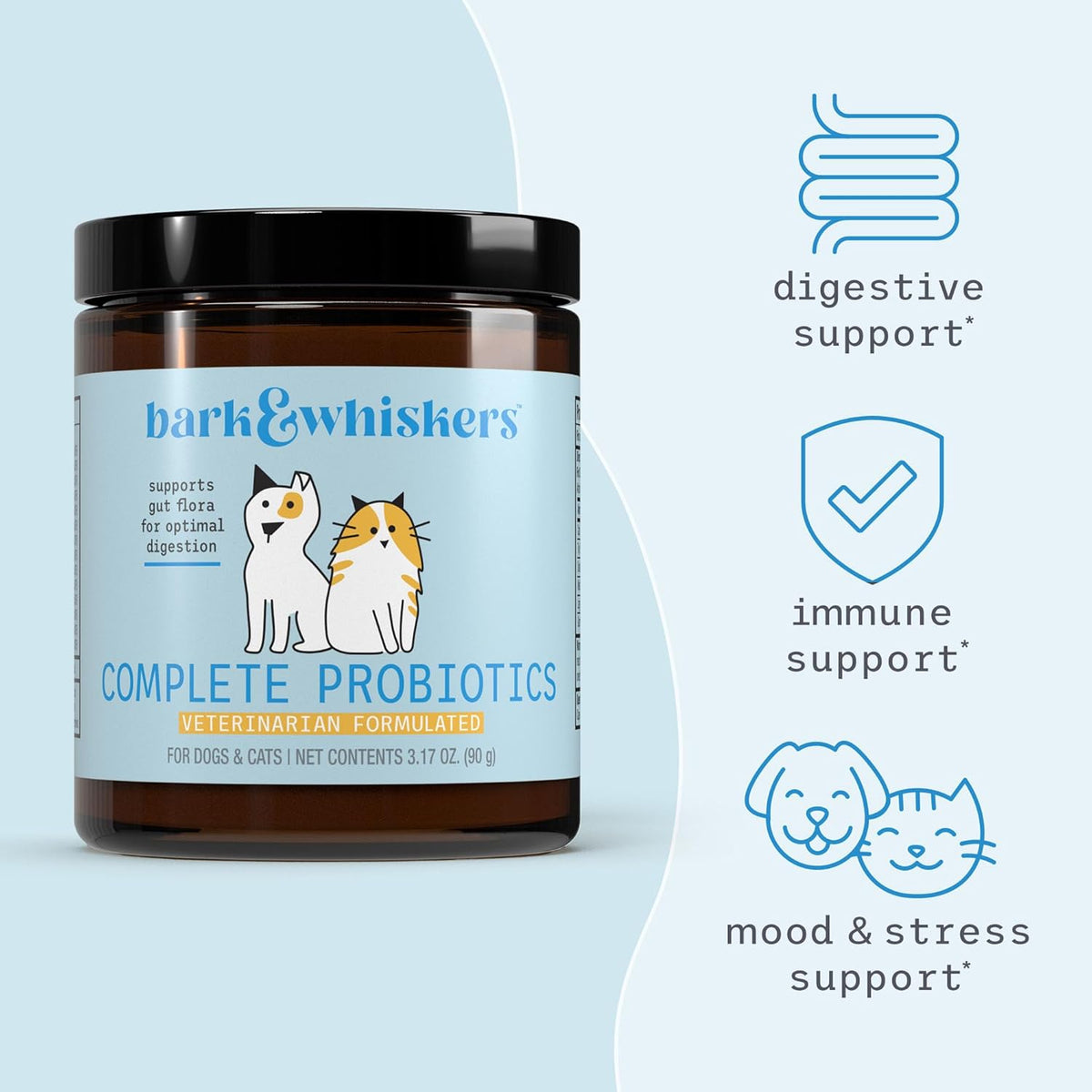 Bark & Whiskers Complete Probiotics for Cats and Dogs, 90 g (3.17 oz) - görsel 4