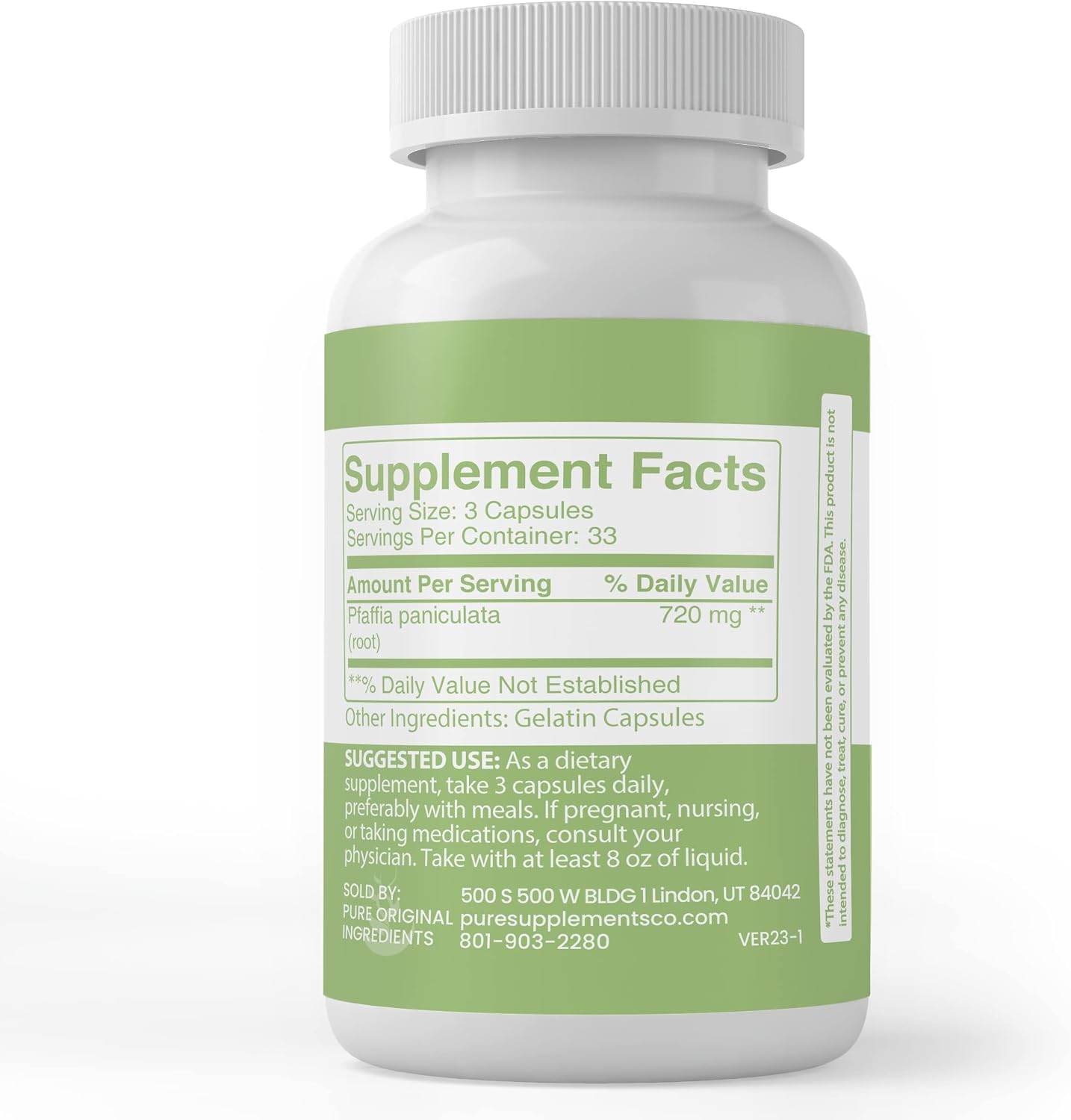 Pure Original Ingredients Suma Root, (100 Capsules) Always Pure, No Additives or Fillers, Lab Tested - görsel 3