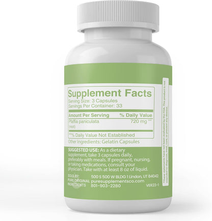 Pure Original Ingredients Suma Root, (100 Capsules) Always Pure, No Additives or Fillers, Lab Tested