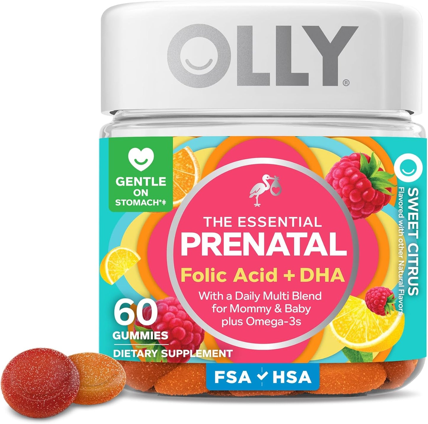 OLLY Prenatal Multivitamin Gummies, 30-Day Supply (60 Gummies) - görsel 1