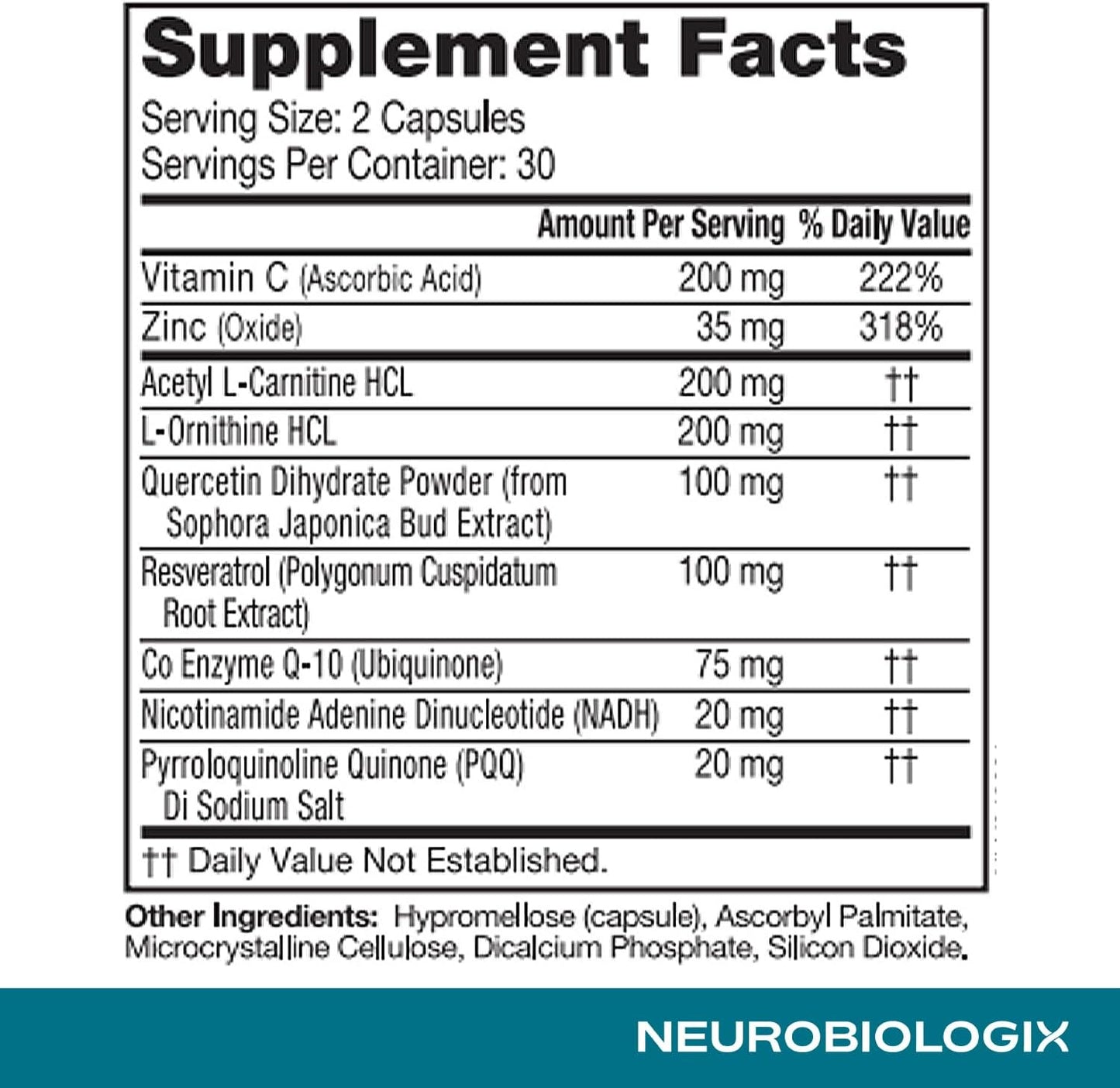 Neurobiologix Mito Cell PQQ Energy & Focus Supplement – 60 Capsules - görsel 5