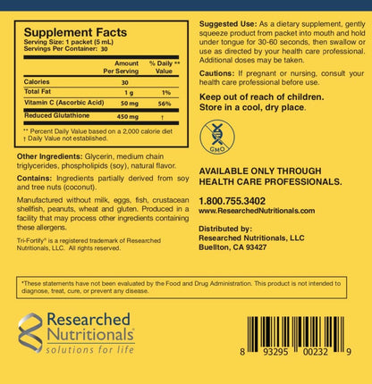 Researched Nutritionals Revitalized Detox Duo – Tri-Fortify Liposomal Glutathione & ToxinPul