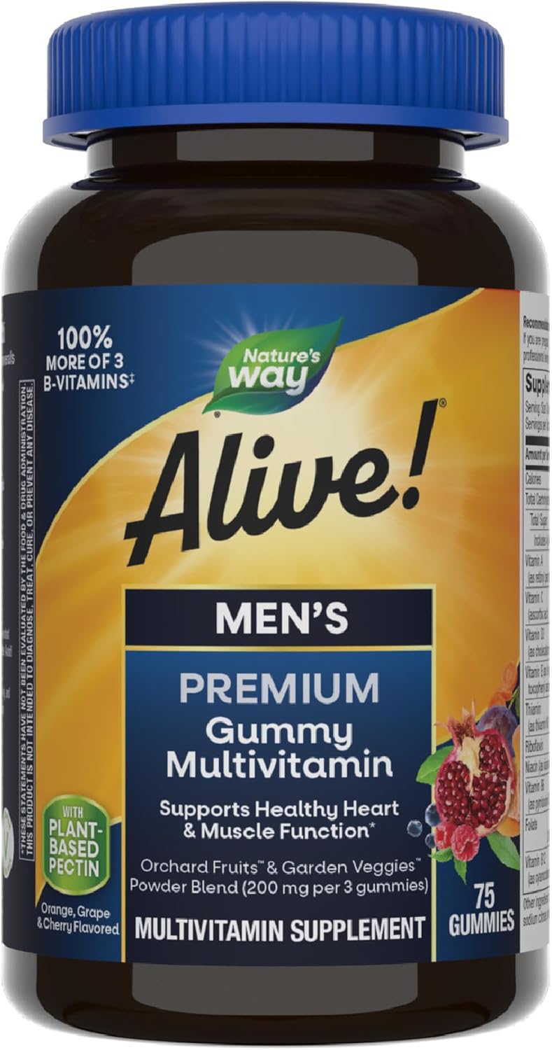 Nature's Way Alive! Men's Premium Gummy Multivitamin – 75 Gummies - görsel 1