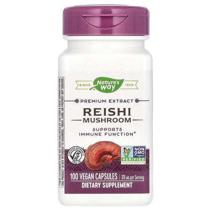 Nature's Way Reishi Mushroom, 100 Capsules (Pack of 2)