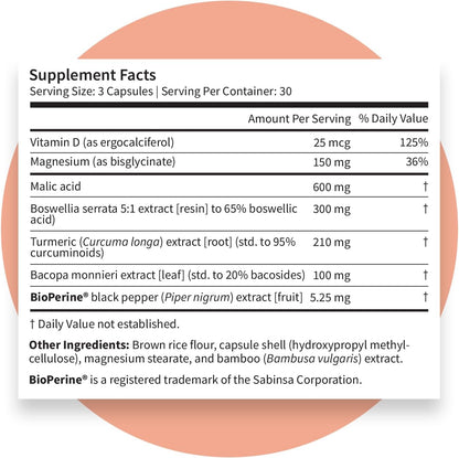 Pattern Wellness Fibro Complex – Advanced Formula with BioPerine® for Nutrient Absorption – Supports Muscle, Joint & Mobility Health – 90 Vegan Capsules