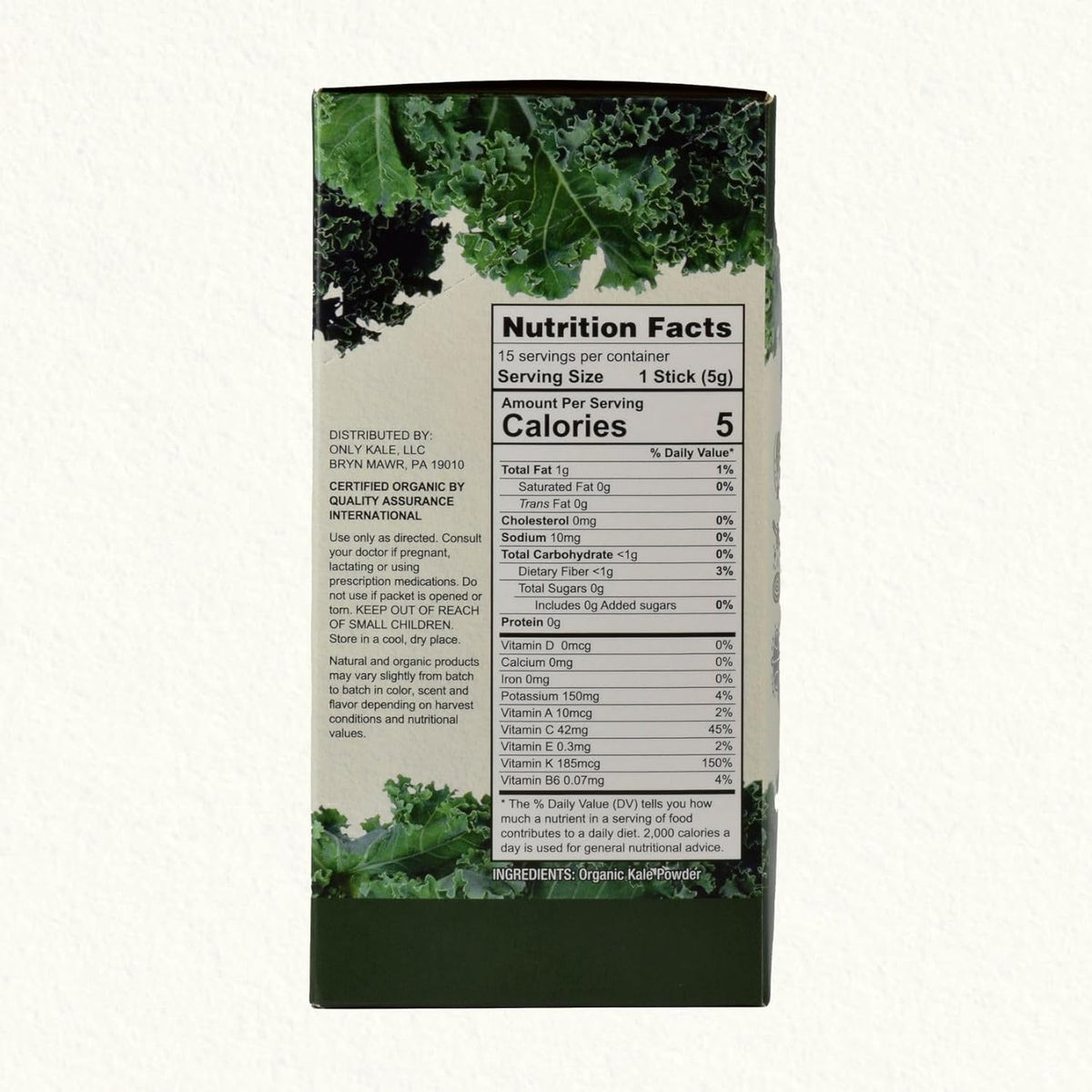 OnlyKale™ Kale Powder – 1 Month Supply (15 Sticks) – Organic Green Superfood – USDA Organic, Clean Greens for Smoothies & Juices, Single-Serving Sticks - görsel 3