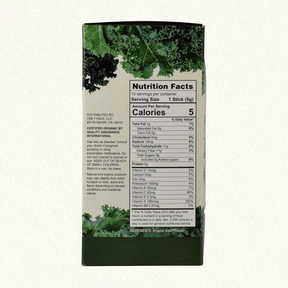 OnlyKale™ Kale Powder – 1 Month Supply (15 Sticks) – Organic Green Superfood – USDA Organic, Clean Greens for Smoothies & Juices, Single-Serving Sticks