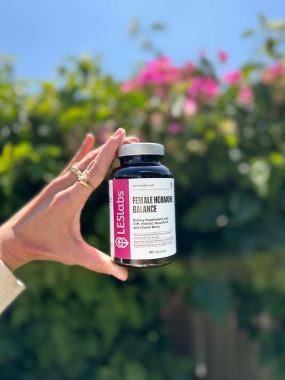 LES Labs Female Hormone Balance Supplement - Hormone Support for Women with Inositol, DIM, Vitex, Chaste Tree, Vitamin B6 and Folate, Menstrual Cycle and Fertility Support, 90 Capsules, Non-GMO