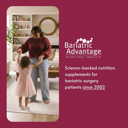 Bariatric Advantage Chewable Essential Multivitamin Without Iron - 200% NRV Key Nutrients & Trace Minerals - Orange - 60 Chewable Tablets