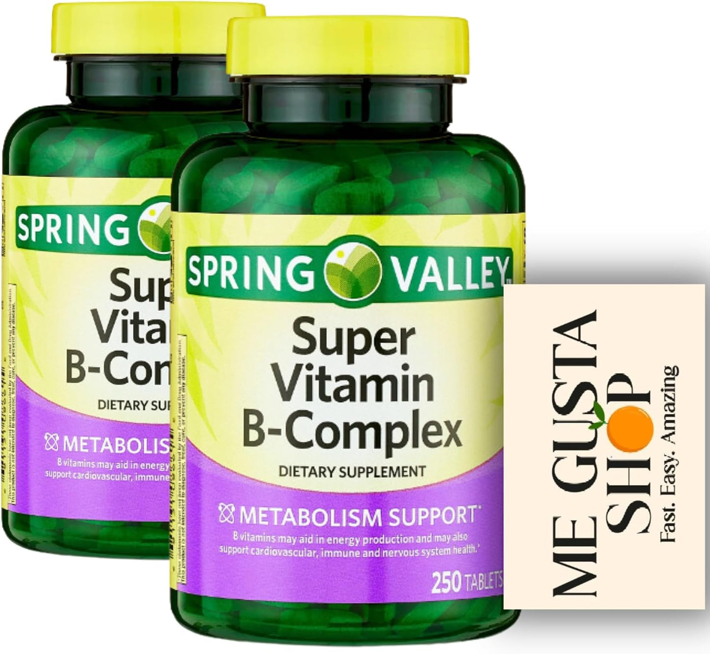 Spring Valley Super Vitamin B Complex Tablets, 500 Count (2-Pack) - görsel 1