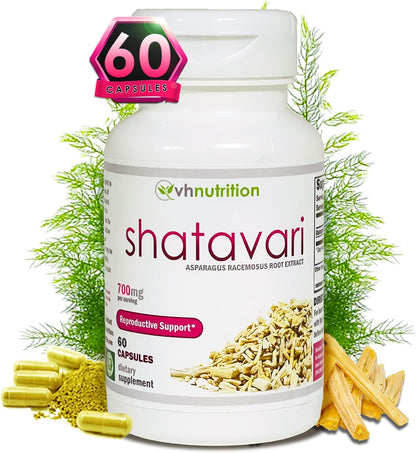 VH Nutrition Shatavari — 700mg Asparagus Racemosus Extract — Women's Wellness Support — 60 Capsules