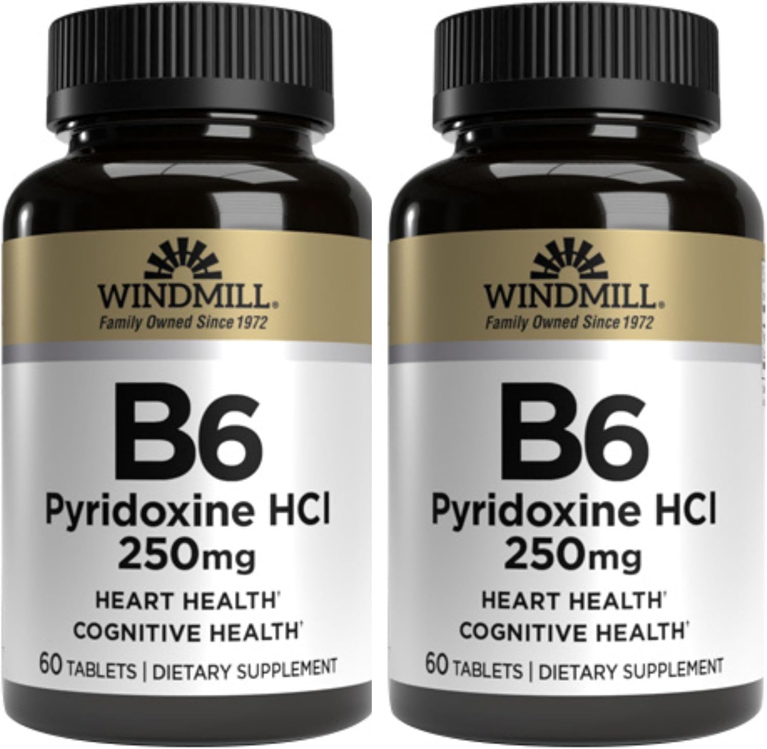 Windmill Vitamin B-6 250 mg Tablets, 2-Pack (120 Tablets) - görsel 1