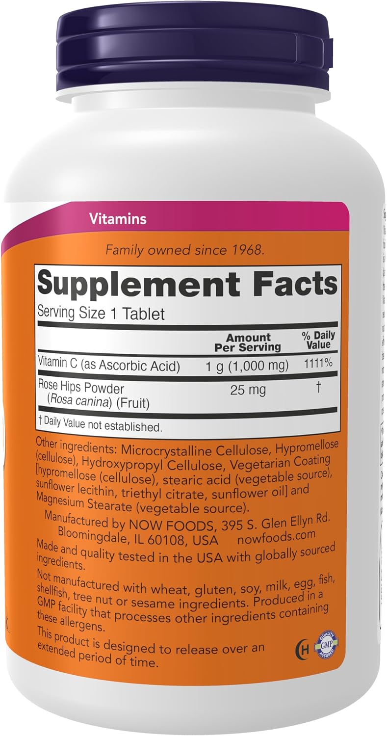 Vitamin C-1000 with Rose Hips, Sustained Release - 250 Tablets - görsel 2