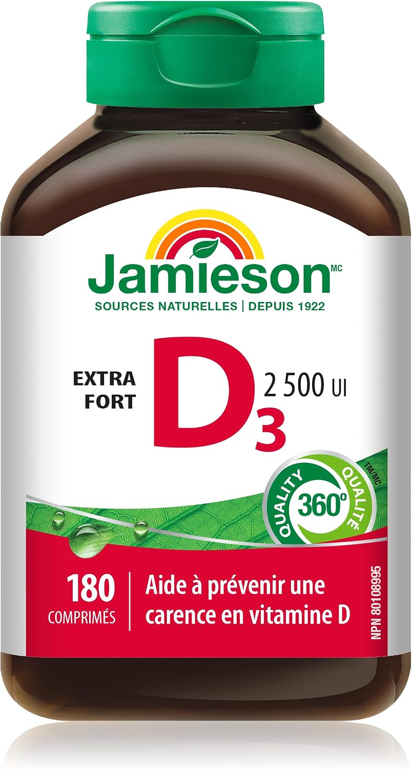Jamieson Extra Strength Vitamin D3 2,500 IU, 180 Tablets - görsel 2