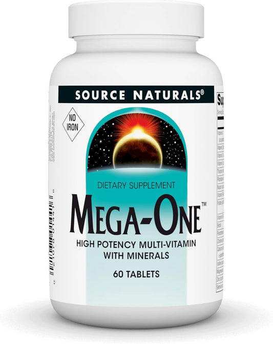 Source Naturals Mega-One Multiple No Iron Tablet, 60 Tablets