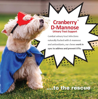 Pet Health Solutions Cranberry D-Mannose Urinary Tract Support Soft Chews for Cats and Dogs