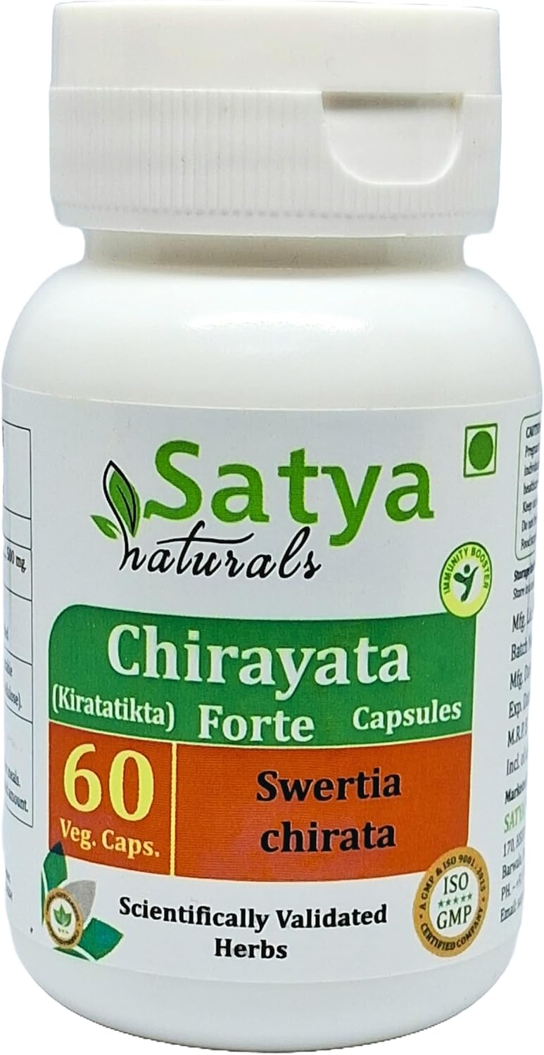 Chirayata Forte Capsule, 500 mg, 60 Capsules - Swertia Chirata Extract - görsel 1
